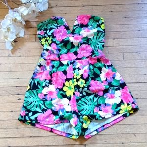 Multi Floral Highlighter Romper
